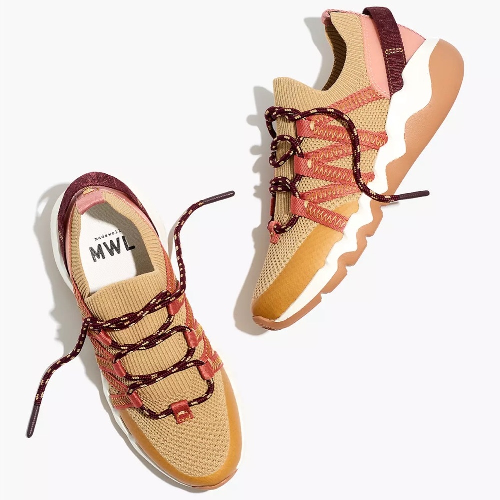 *NWT* Madewell Field Knit Sneakers in Desert Dune Multi, Size 8 — Bestseller!